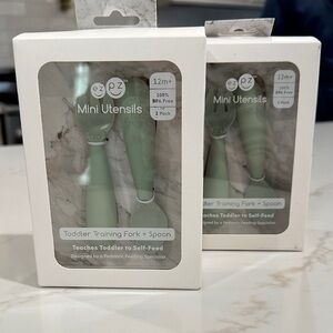 EZPZ Mini Utensils Set in Mint Green
